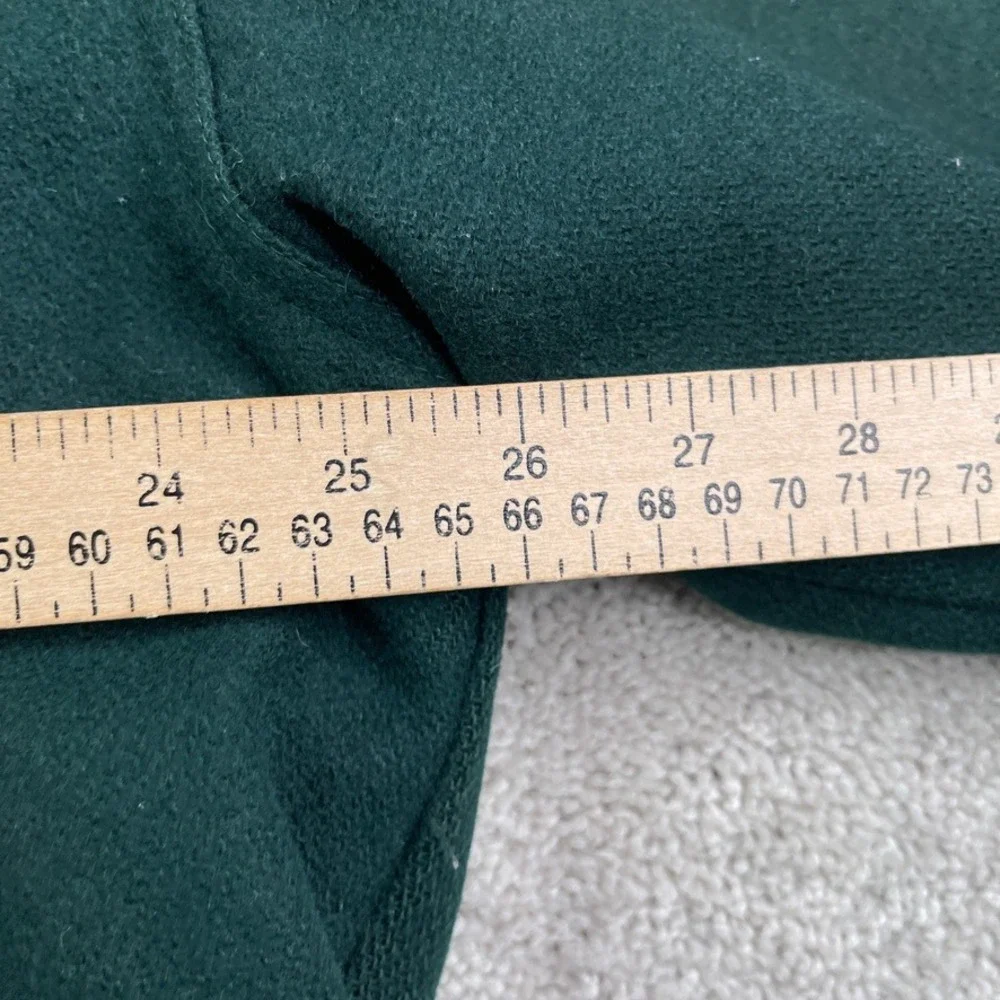 Vintage Wool Jacket Mens Large Green Lobster Clasp Quilted Lined Barn Coat